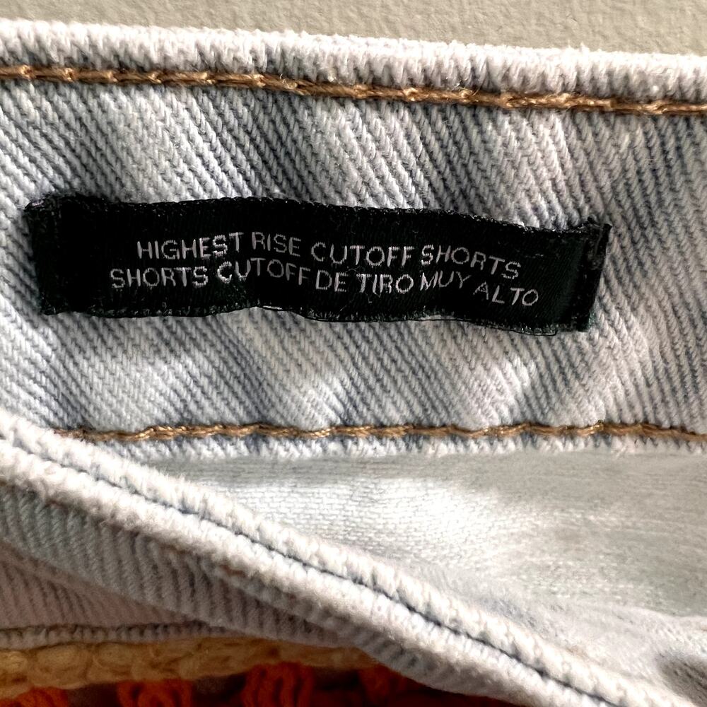 Wild Fable High Rise Cut Off Jean Shorts Crochet Front size 18 - Picture 4 of 11